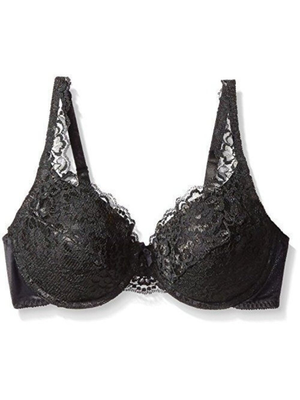 Vassarette Women's Lace Padded Push Up Bra 75320 Black Size 38C
